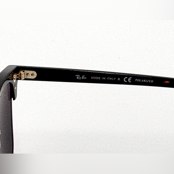 Ray-Ban Polarized Clubmaster Sunglasses Classic Hipster 990/58 Tortoise 51mm - Picture 10 of 14